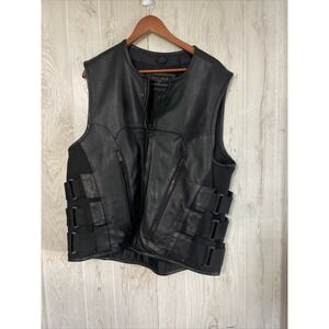 Wilson's Leather Street and Steel Leather Adjustable Vest Size Large‎